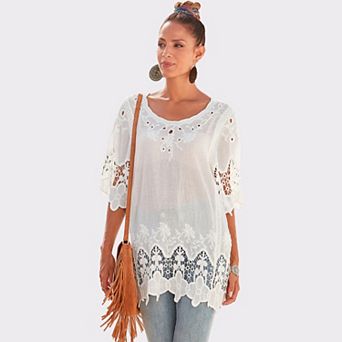 Lascana Women's Crochet Detail Tunic