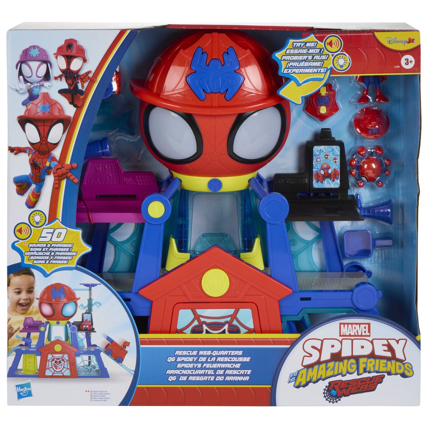 Детские фигурки Marvel Spidey and His Amazing Friends Rescue-Webs Web-Quarters Playset by Hasbro — фото 2