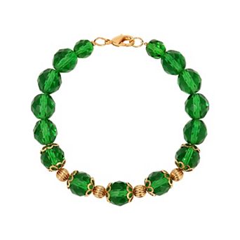 1928 Faceted Glass Beaded Bracelet