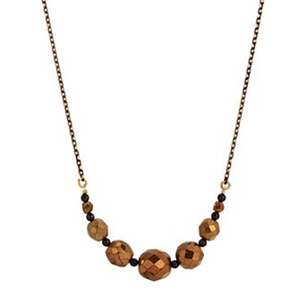 1928 Adjustable Faceted Beaded Necklace