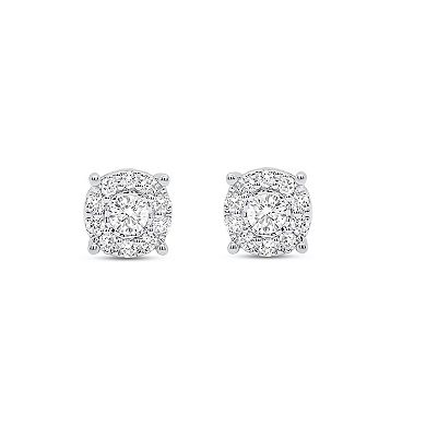 Éthique Sterling Silver 1/2 Carat T.W. Lab-Grown Diamond Stud Earrings