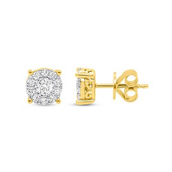 Éthique Sterling Silver 1/2 Carat T.W. Lab-Grown Diamond Stud Earrings