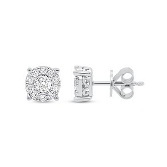 Éthique Sterling Silver 1/2 Carat T.W. Lab-Grown Diamond Stud Earrings