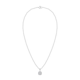 Éthique Sterling Silver 1/2 Carat T.W. Lab-Grown Diamond Pendant Necklace