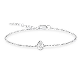 Éthique Sterling Silver 1/2 Carat T.W. Lab-Grown Diamond Solitaire Bracelet