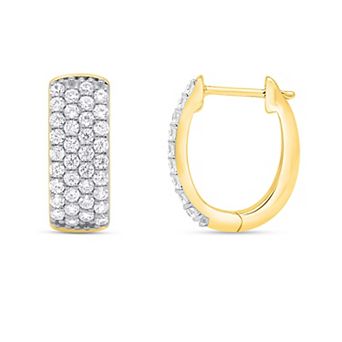 Éthique Sterling Silver 1 Carat T.W. Lab-Grown Diamond Hoop Earrings