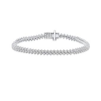 Éthique Sterling Silver 3 Carat T.W. Lab-Grown Diamond Bracelet