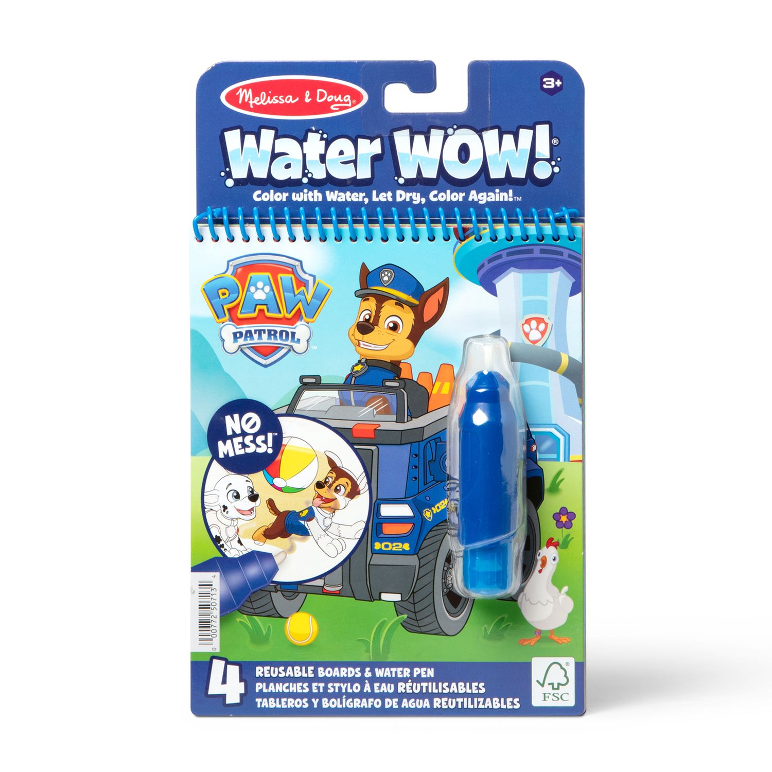 Детская игрушка Melissa & Doug Paw Patrol Water WOW! 4 Reusable Boards & Water Pen Activity Book — фото 1