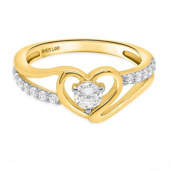 Éthique Sterling Silver 1/2 Carat T.W. Lab-Grown Diamond Heart Ring