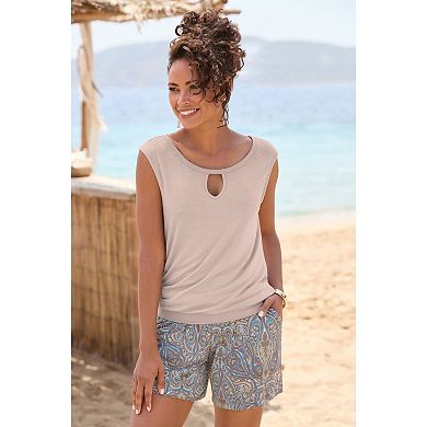 Lascana Women's Sleeveless Keyhole Top
