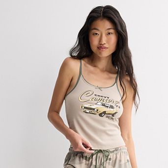 Juniors' Chevrolet Chevy Camaro '73 Slim Fit Cami Pajama Top