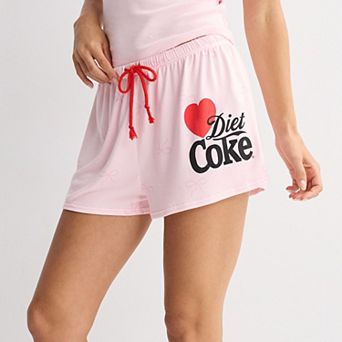 Juniors' Coca-Cola Diet Coke Heart Pajama Shorts