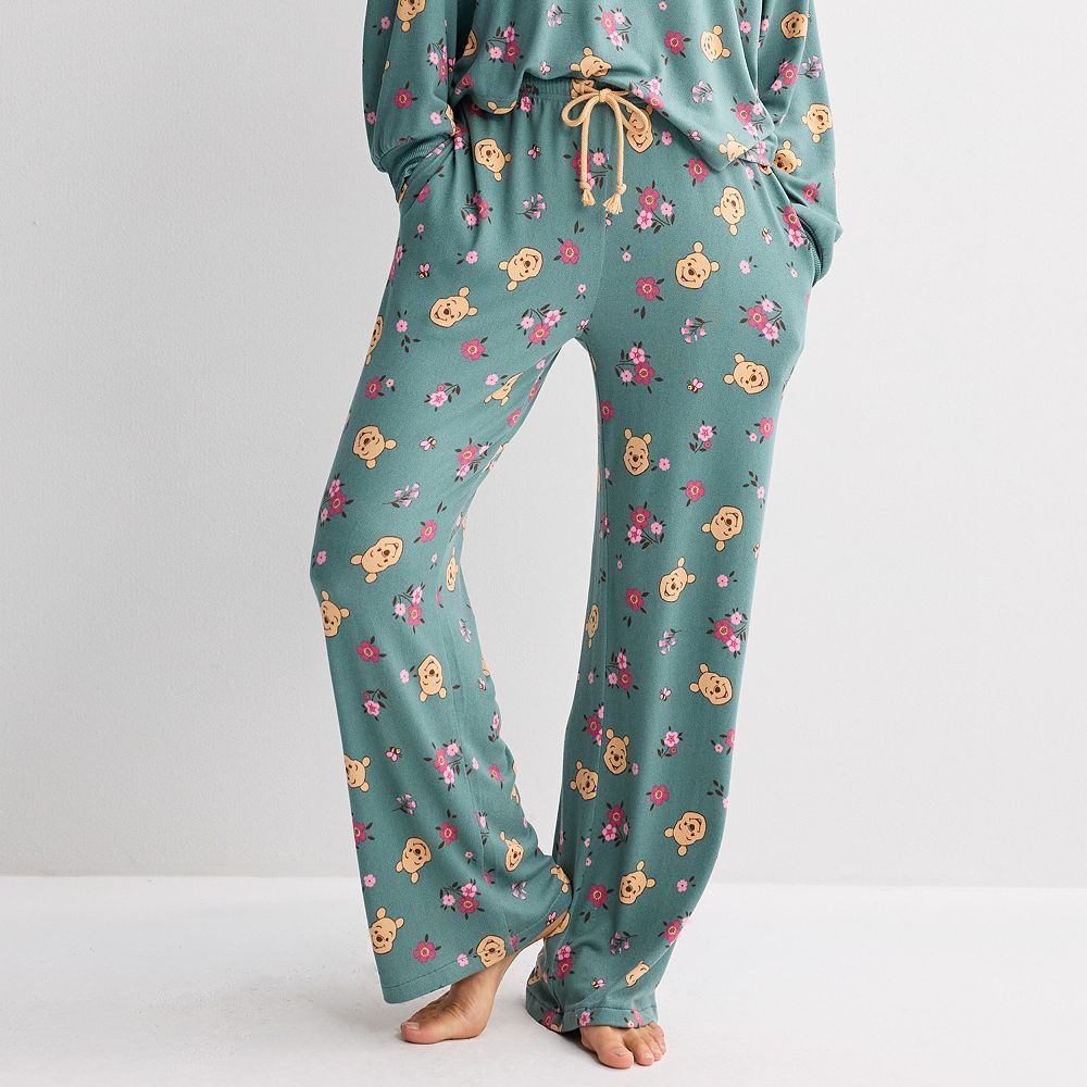 Juniors' Disney's Winnie the Pooh & Floral Allover Print Pajama Pants