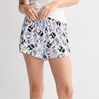 Juniors' Hello Kitty And Friends Allover Print Pajama Shorts