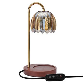 Fitz & Floyd 13-inch Scallop Glass Shade Candle Warmer