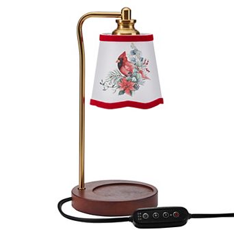 Fitz & Floyd 13.4-inch Electric Candle Warmer with Cardinal Shade