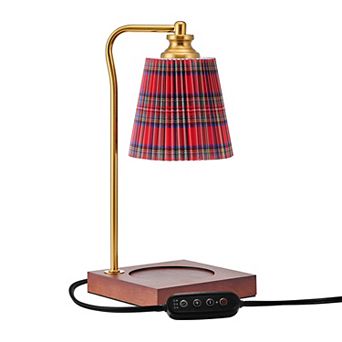 Fitz & Floyd Electric Candle Warmer with Plaid Shade