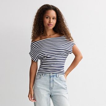 Juniors' Pink Republic Bat Wing Flutter Sleeve Top