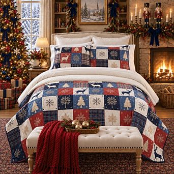 Your Lifestyle by Donna Sharp Noel Patch Quilt Set