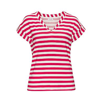 Lascana Women's Striped V-Neck Top