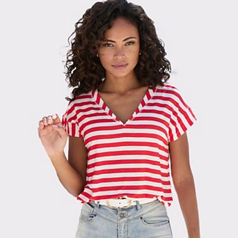 Lascana Women's Striped V-Neck Top