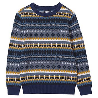 Boys 2-20 Lands' End Intarsia Holiday Crewneck Sweater