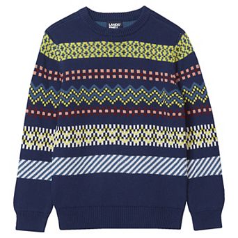 Boys 2-20 Lands' End Intarsia Holiday Crewneck Sweater
