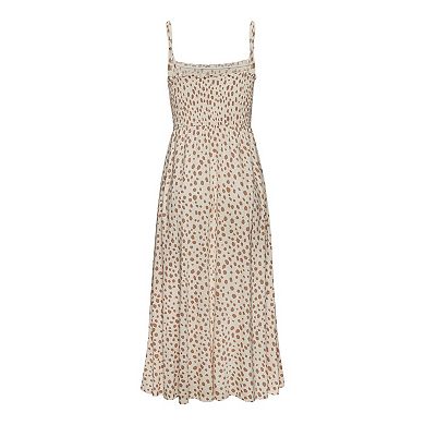 Lascana Women's Smocked Dot Print Dress