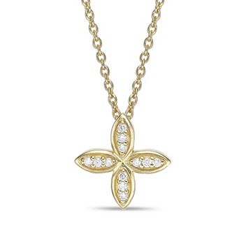 Gemminded 18k Gold Over Silver 1/10 Carat T.W. Lab Grown Diamond Pendant Necklace