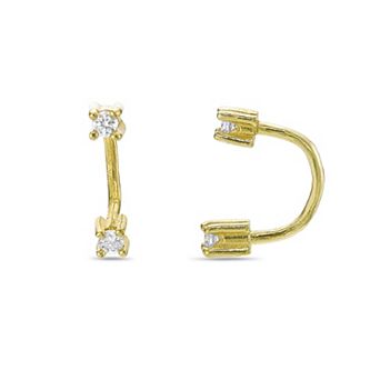 Gemminded 18k Gold Over Silver Lab-Grown Diamond Accent Earrings