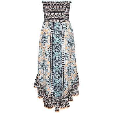 Lascana Women's Smocked Bodice Printed Dress