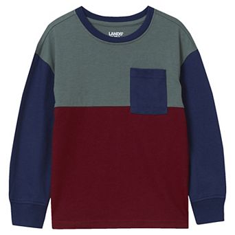 Boys 2-20 Lands' End Long Sleeve Color Block Shirt