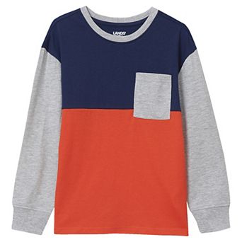 Boys 2-20 Lands' End Long Sleeve Color Block Shirt