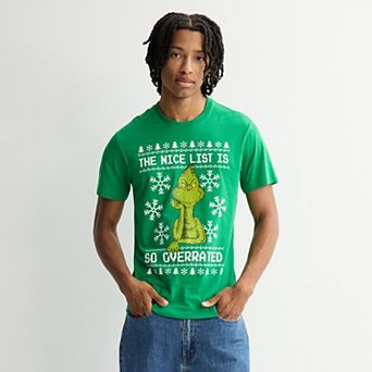 Men's The Grinch Nice List Holiday Graphic Tee