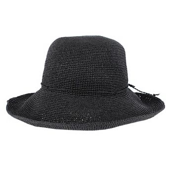 CTM Women's Toyo Straw Crocheted Sun Hat with Shapeable Brim