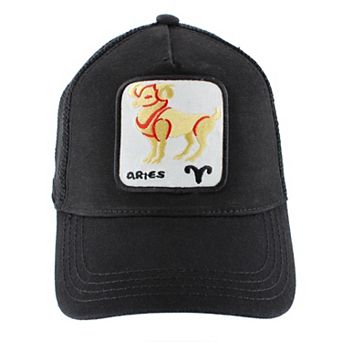 CTM Men's Zodiac Sign Astrology Patch Trucker Hat