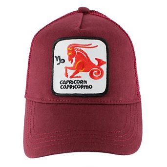 CTM Men's Zodiac Sign Astrology Patch Trucker Hat