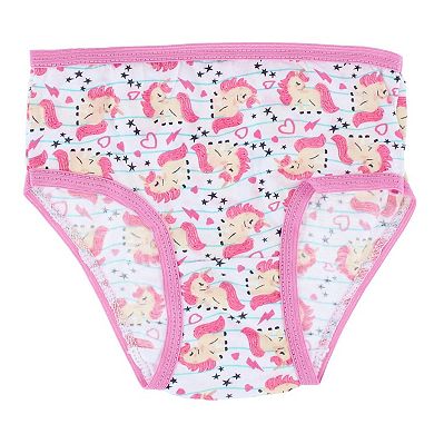 CTM Girl's Unicorn Assorted Cotton Briefs Underwear (7 Pack)