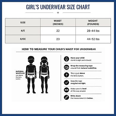 CTM Girl's Unicorn Assorted Cotton Briefs Underwear (7 Pack)