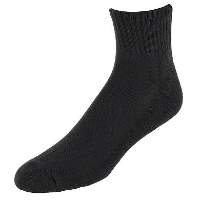 CTM Men's Half Cushioned Assorted Colors Quater Socks (3 Pairs)
