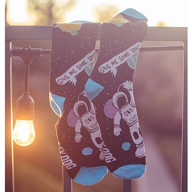 Give Me Some Space Sock Funny Astronaut Footwear