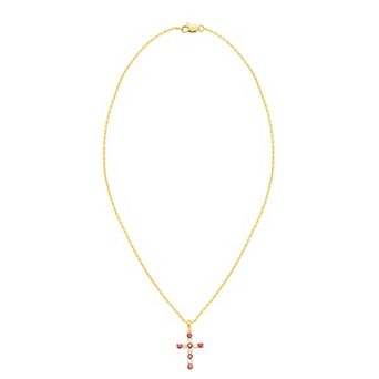 Ethique Sterling Silver 1/5 Carat T.W. Lab Grown Diamond Cross Pendant Necklace