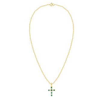 Ethique Sterling Silver 1/5 Carat T.W. Lab Grown Diamond Cross Pendant Necklace