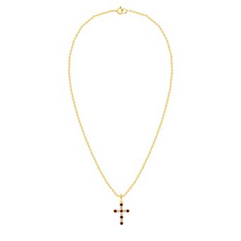 Ethique Sterling Silver 1/5 Carat T.W. Lab Grown Diamond Cross Pendant Necklace