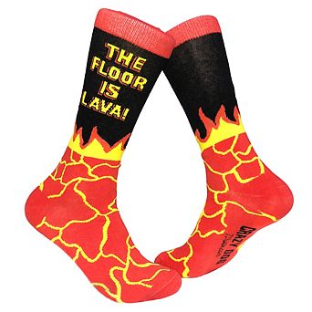 The Floor Is Lava Socks Funny Novelty Crazy Fun Gift for Him Sarcastic Saying