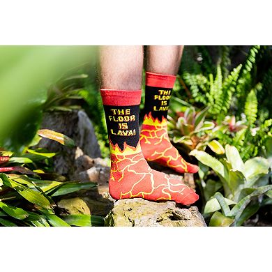 The Floor Is Lava Socks Funny Novelty Crazy Fun Gift for Him Sarcastic Saying