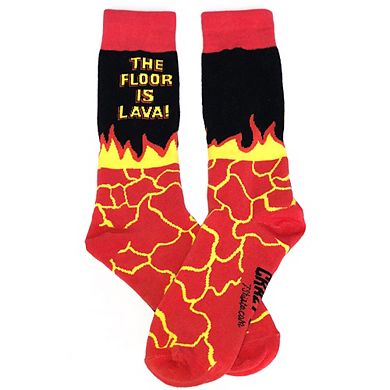 The Floor Is Lava Socks Funny Novelty Crazy Fun Gift for Him Sarcastic Saying