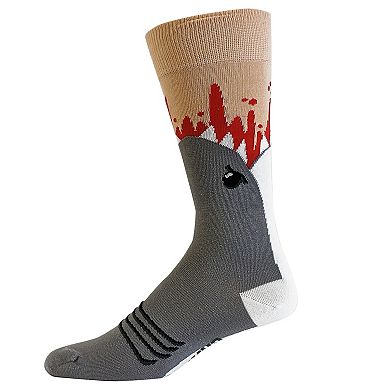 Mens Shark Attack Socks Funny Jaws Funny Sayings Cool Gag Gift Novelty Footware
