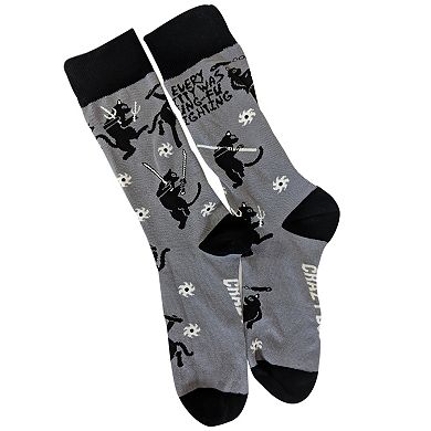 Every Kitty Was Kung-Fu Fighting Socks Funny Novelty Crazy Saying Gift