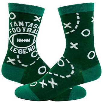 Mens Fantasy Football Legend Socks Funny Sarcastic Game Day Tailgate Gift for Dad